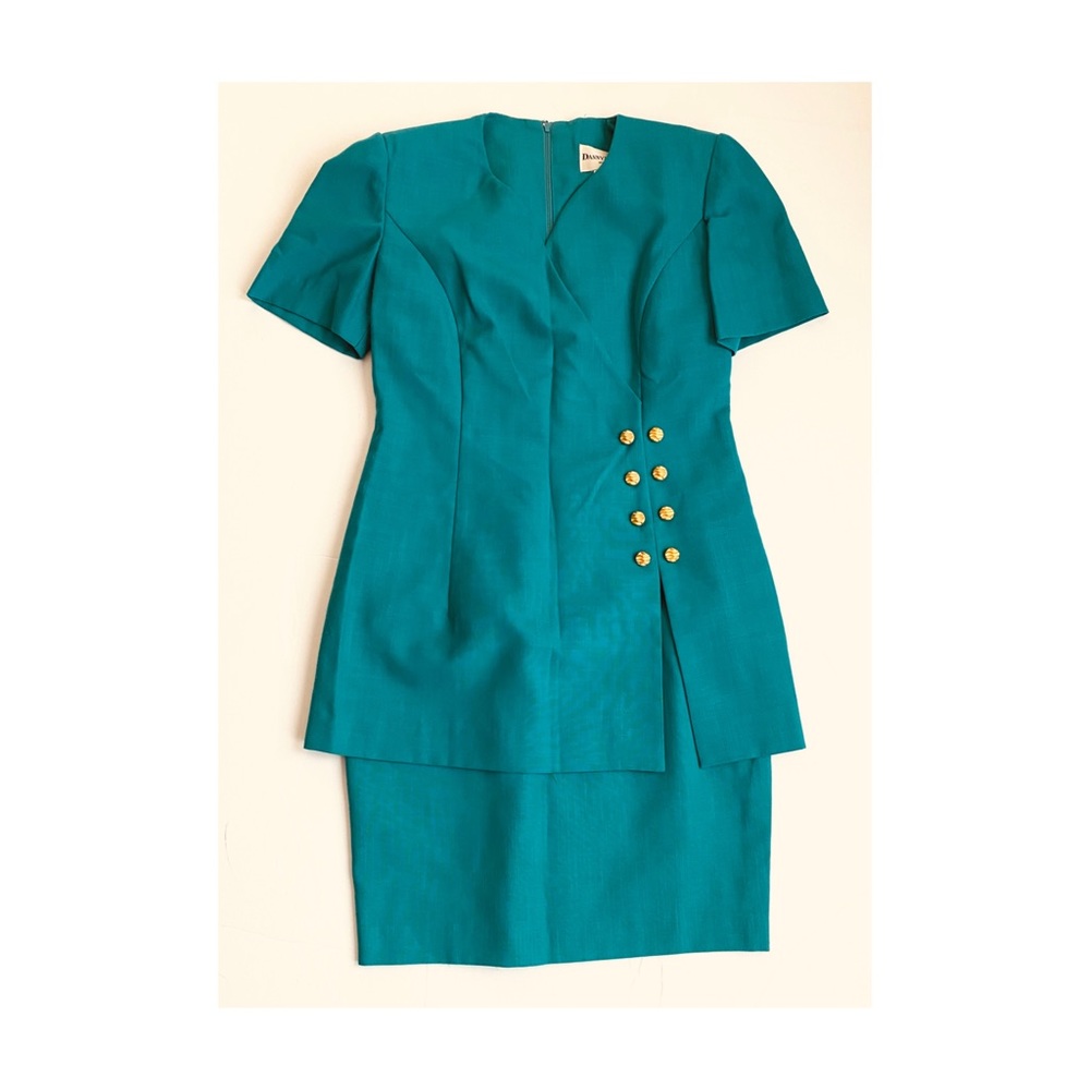 Danny & Nicole Green Vintage Dress